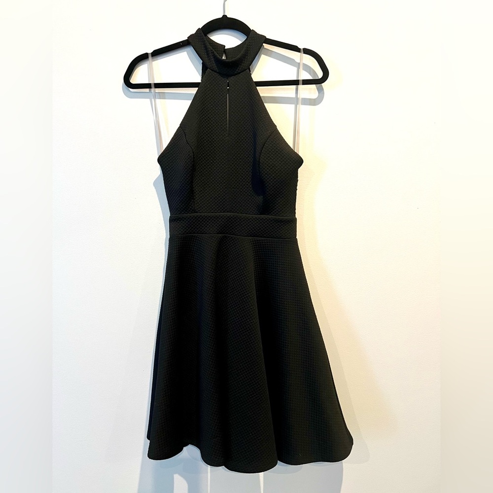 Altar'd State Black Sleeveless Halter Dress for Night Out